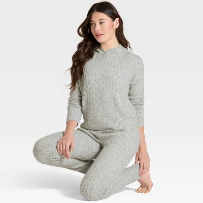 Women's Cashfeel Cable Knit Hooded Pullover Sweater - Auden™ 2 Women's Cashfeel Cable Knit Hooded Pullover Sweater - Auden™ - Image 2