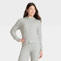 Women's Cashfeel Cable Knit Hooded Pullover Sweater - Auden™ 5 Women's Cashfeel Cable Knit Hooded Pullover Sweater - Auden™ -Soft Comfort Bra Hub GUEST 17972298 4f57 462a 8e10 733ca5210f09