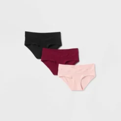 Maternity 3pk Under The Belly Maternity Hipster Underwear - Auden™ Pink/Maroon/Black -Soft Comfort Bra Hub GUEST 1f995a6a bf47 4ddd 8194 9a648704634d