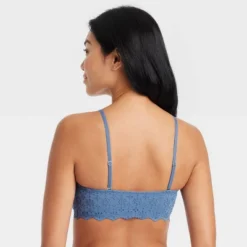 Women's Eyelet Lace Lightly Lined Bandeau Bralette - Auden™