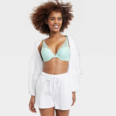 Women's Lace Plunge Push-Up Bra - Auden™ 2 Women's Lace Plunge Push-Up Bra - Auden™ - Image 2