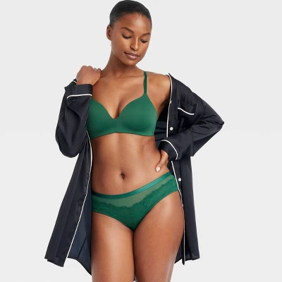 Women's Bliss Lightly Lined Wirefree Bra - Auden™ Green 2 Women's Bliss Lightly Lined Wirefree Bra - Auden™ Green - Image 2