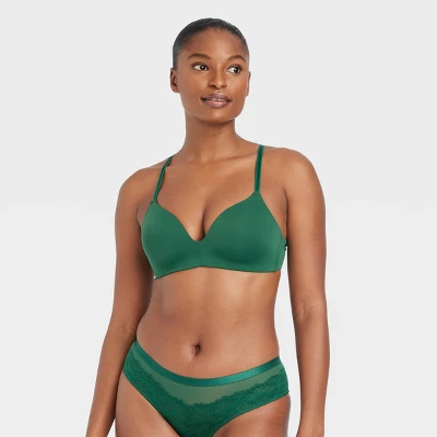 Women's Bliss Lightly Lined Wirefree Bra - Auden™ Green 4 Women's Bliss Lightly Lined Wirefree Bra - Auden™ Green - Image 4