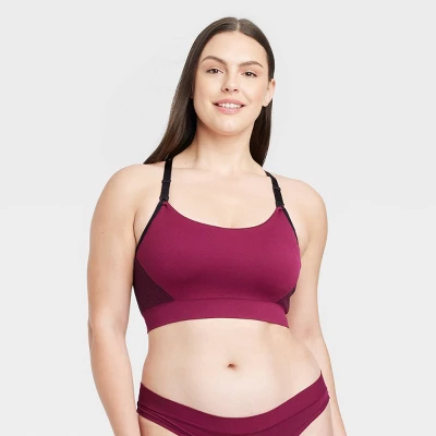 Women's Nursing Yoga Bralette - Auden™ Red 3 Women's Nursing Yoga Bralette - Auden™ Red - Image 3