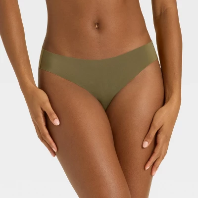 Women's Laser Cut Bikini Underwear - Auden™ Moss Green 5 Women's Laser Cut Bikini Underwear - Auden™ Moss Green - Image 5