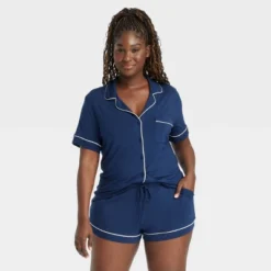 Women's Cloud Knit Short Sleeve Notch Collar Shirt And Shorts Pajama Set - Auden™ 10 Women's Cloud Knit Short Sleeve Notch Collar Shirt And Shorts Pajama Set - Auden™ -Soft Comfort Bra Hub GUEST acae3a97 e30d 48de a769 31f6b111efe9