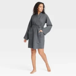 Women's Waffle Short Robe - Auden™ 5 Women's Waffle Short Robe - Auden™ -Soft Comfort Bra Hub GUEST ad64ad1c 7887 4c15 8242 01c315017c07