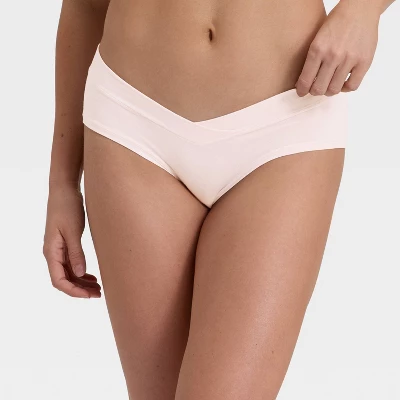 Maternity 3pk Cotton Blend Under The Belly Hipster Underwear - Auden™ Black/Pearl Tan/Rose Pink 1 Maternity 3pk Cotton Blend Under The Belly Hipster Underwear - Auden™ Black/Pearl Tan/Rose Pink