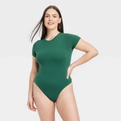 Women's 4-Way Stretch Short Sleeve Bodysuit - Auden™ Green 7 Women's 4-Way Stretch Short Sleeve Bodysuit - Auden™ Green -Soft Comfort Bra Hub GUEST ca6ce117 07f6 49df bf2c 7fde0ec22a55
