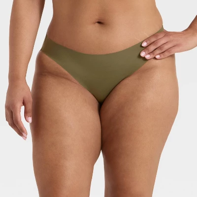 Women's Laser Cut Bikini Underwear - Auden™ Moss Green 3 Women's Laser Cut Bikini Underwear - Auden™ Moss Green - Image 3