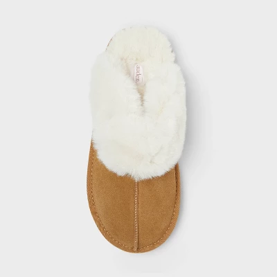 Women's Sylvia Genuine Suede Scuff Slippers - Auden™ Brown 2 Women's Sylvia Genuine Suede Scuff Slippers - Auden™ Brown - Image 2