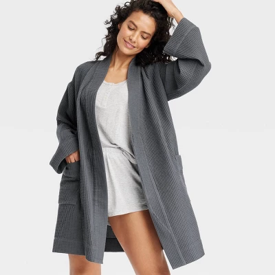 Women's Waffle Short Robe - Auden™ 2 Women's Waffle Short Robe - Auden™ - Image 2
