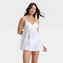 Women's Woven Cotton Lingerie Babydoll Dress - Auden™ White 9 Women's Woven Cotton Lingerie Babydoll Dress - Auden™ White -Soft Comfort Bra Hub GUEST f45c1231 4dd9 4f9b 9ee0 4821c67cdef8