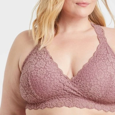 Women's Nursing Lace Bralette - Auden™ Orchid XS 3 Women's Nursing Lace Bralette - Auden™ Orchid XS - Image 3